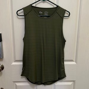 Olive Horizon Muscle tank, small